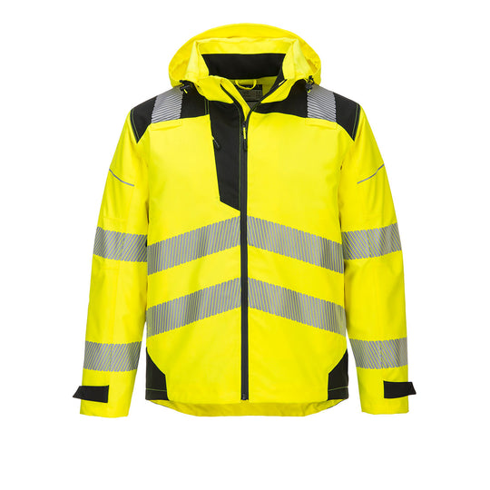 Portwest PW3 Hi-Vis Extreme Rain Jacket - Yellow/Black - PW360 Small - Overlook Boots