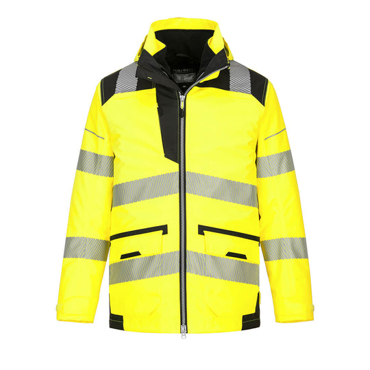 Portwest PW3 Hi-Vis 5-in-1 Jacket - Yellow/Black - PW367 Small - Overlook Boots