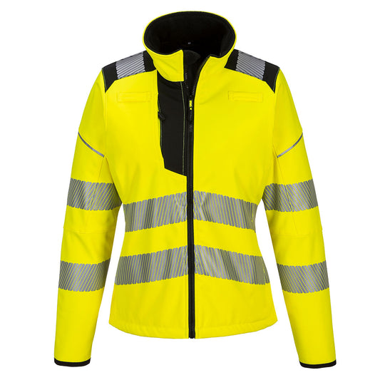 Portwest PW3 Hi-Vis Women's Softshell (3L) - Yellow/Black - PW381 XS - Overlook Boots