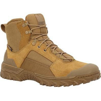 Rocky Men's Mountain Combat 6" Soft Toe Waterproof Military Boot - Brown - RKC178 7 / Medium / Brown - Overlook Boots