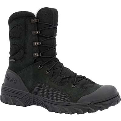 Rocky Men's Mountain Combat 8" Soft Toe Waterproof Military Boot - Black - RKC181 3.0 / Medium / Black - Overlook Boots