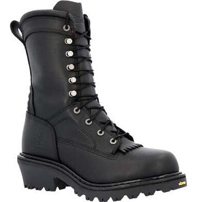 Rocky Men's Code Red HotShot 10" Soft Toe Logger Fire Boot - Black - RKD0119 3.0 / Medium / Black - Overlook Boots