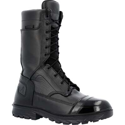 Rocky Men's Jump Pro 10" Soft Toe Waterproof Public Service Duty Boot - Black - RKD0121 4.0 / Medium / Black - Overlook Boots