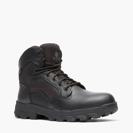 Rocky Alpha Force Lite Men's 6" Waterproof Duty Boot - Black - RKD0141 7 / Medium / Black - Overlook Boots