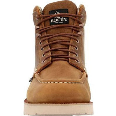 Rocky Men’s Monocrepe Wedge 6” Composite Toe Waterproof Work Boot – Crazy Horse (RKK0471) - Overlook Boots