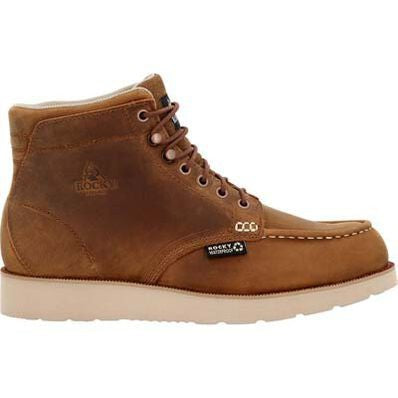 Rocky Men’s Monocrepe Wedge 6” Composite Toe Waterproof Work Boot – Crazy Horse (RKK0471) - Overlook Boots