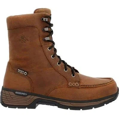 Rocky Men's Treadflex 8" Soft Toe Waterproof Slip Resistant Work Boot - Horse - RKK0499 - Overlook Boots