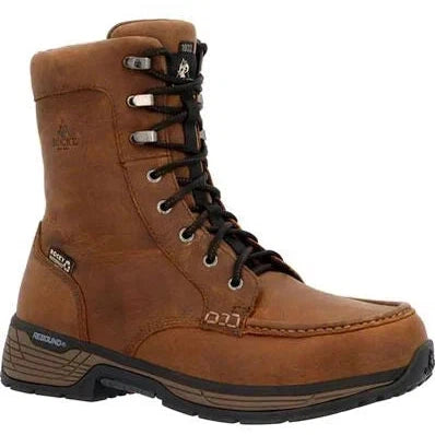Rocky Men's Treadflex 8" Soft Toe Waterproof Slip Resistant Work Boot - Horse - RKK0499 8.0 / Medium / Crazy Horse - Overlook Boots