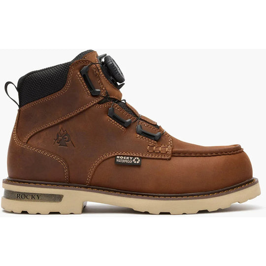 Rocky Men's Grindstone XTR 6” Waterproof BOA Work Boot - Brown - RKK0521 - Overlook Boots
