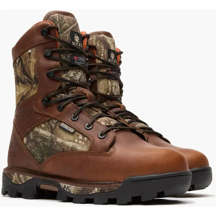 Rocky Men's BearClaw 9" WP 1000 Insulated Hunting Boot- Brown- RKS0695 - Overlook Boots