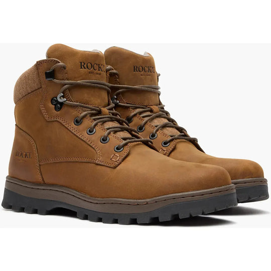 Rocky Men's Outback Lte 6" Slip Resist Outdoor Work Boot- Brown- RKS0724 - Overlook Boots
