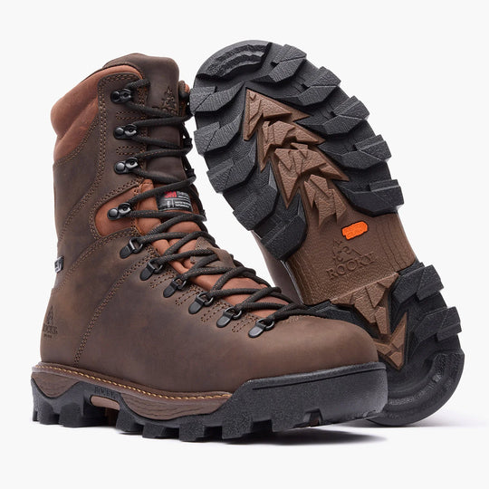 Rocky Men's Bearclaw HD 9" 200G Insulated Outdoor Hunt Boot - Brown - RKS0729 - Overlook Boots