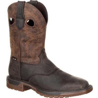 Rocky Men's Original Ride 11" Square Toe Waterproof Western Boot -Brown- RKW0234 7.0 / Medium / Brown - Overlook Boots