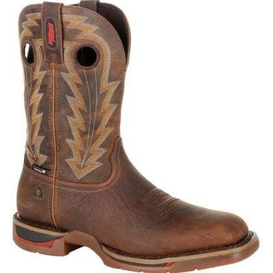 Rocky Men's Long Range 11" Square Toe Waterproof Western Boot -Brown- RKW0278 7 / Medium / Brown - Overlook Boots