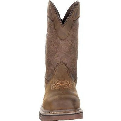 Rocky Men's TPU Heel 11" Square Toe Waterproof Met Guard Western Boot -Brown- RKW0288 - Overlook Boots