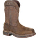 Rocky Men's TPU Heel 11" Square Toe Waterproof Met Guard Western Boot -Brown- RKW0288 8.0 / Medium / Brown - Overlook Boots
