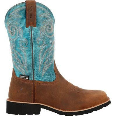 Rocky Men's Monocrepe 12" Square Toe Waterproof Western Classic - Brown- RKW0441 - Overlook Boots