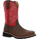 Rocky Women's Monocrepe 11" Square Toe Waterproof Western Work Boot -Magenta- RKW0455 6.0 / Medium / Brown and Robin Blue - Overlook Boots