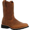 Rocky Men's Monocrepe 9" Round Toe Pull On Western Work Boot - Brown - RKW0461 7.0 / Medium / Brown - Overlook Boots