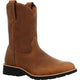 Rocky Men's Monocrepe 9" Round Toe Pull On Western Work Boot - Brown - RKW0461 7.0 / Medium / Brown - Overlook Boots