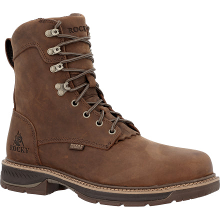Rocky Men's Ride Lte 8" Carbon Toe Western Work Boot - Brown - RKW0480 7 / Medium / Brown - Overlook Boots