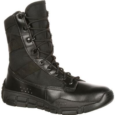 Rocky Men's C4T Military-Inspired 8" Soft Toe Waterproof Duty Boot- RY008 5.0 / Medium / Black - Overlook Boots