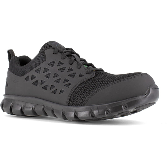 Reebok Men's Sublite Cushion Comp Toe Athletic Work Shoe - Black - IB4039 4.0 / Wide / Black - Overlook Boots