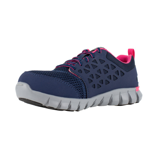 Reebok Women's Sublite Cushion Alloy Toe Athletic Work Shoe - Navy - RB046 - Overlook Boots