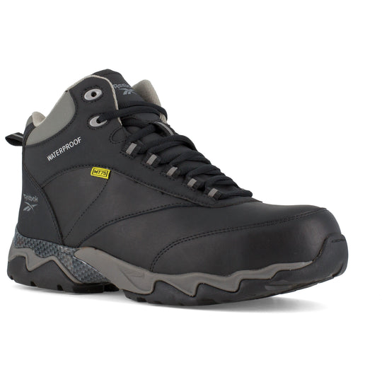 Reebok Men's Beamer Composite Toe Waterproof Athletic Work Boot- Black- RB1067 4.0 / Medium / Black - Overlook Boots