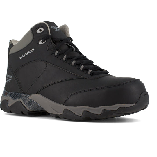 Reebok Men's Beamer Composite Toe Waterproof Athletic Work Boot- Black- RB1068 6.0 / Medium / Black - Overlook Boots
