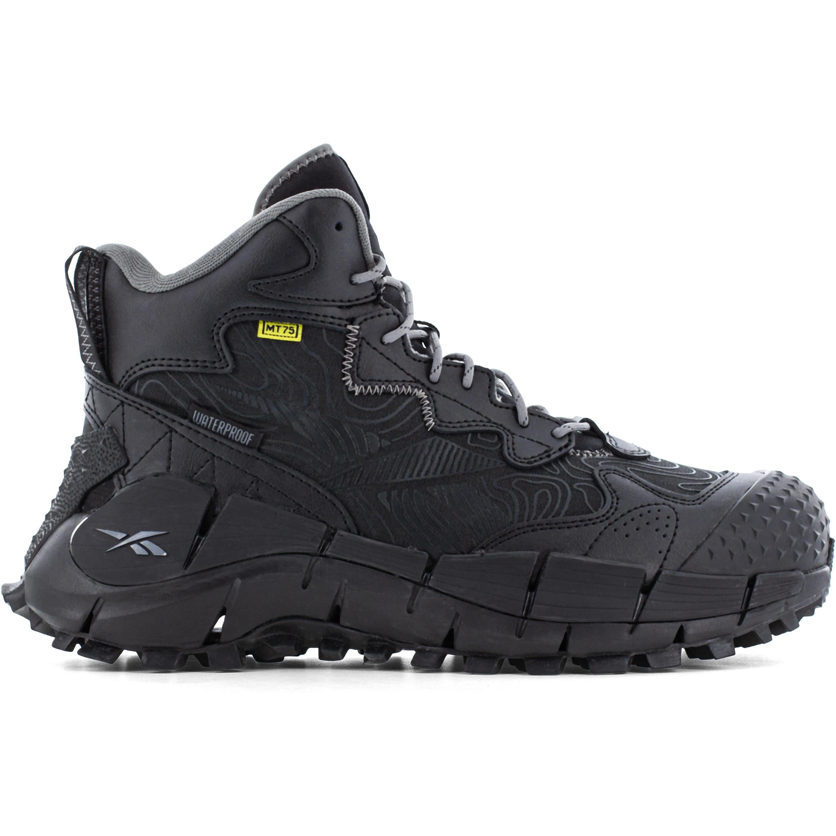 Reebok Men's Zig Kinetica Trail Inspired Waterproof Metguard Work Boot- Black- RB3022 - Overlook Boots