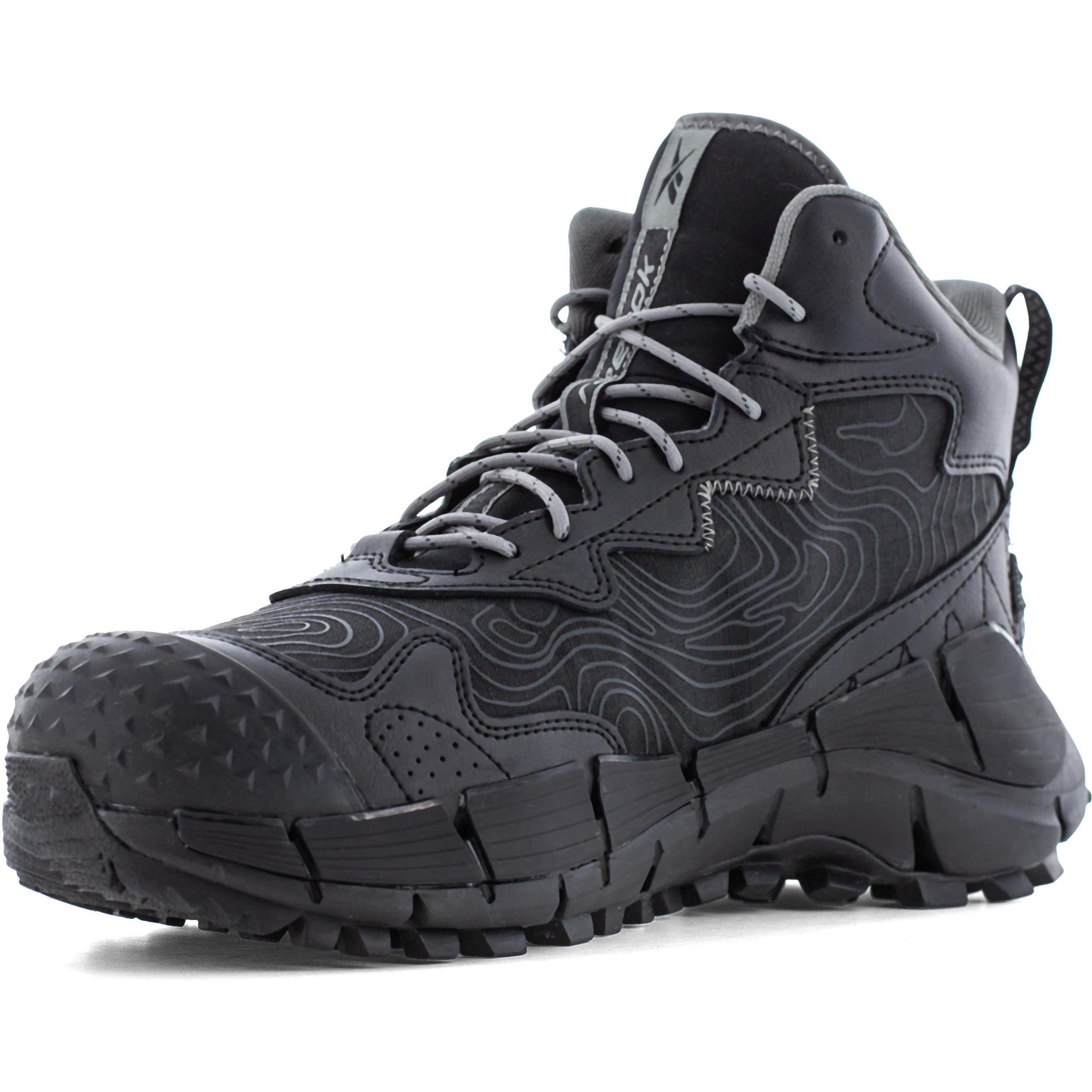 Reebok Men's Zig Kinetica Trail Inspired Waterproof Metguard Work Boot- Black- RB3022 - Overlook Boots