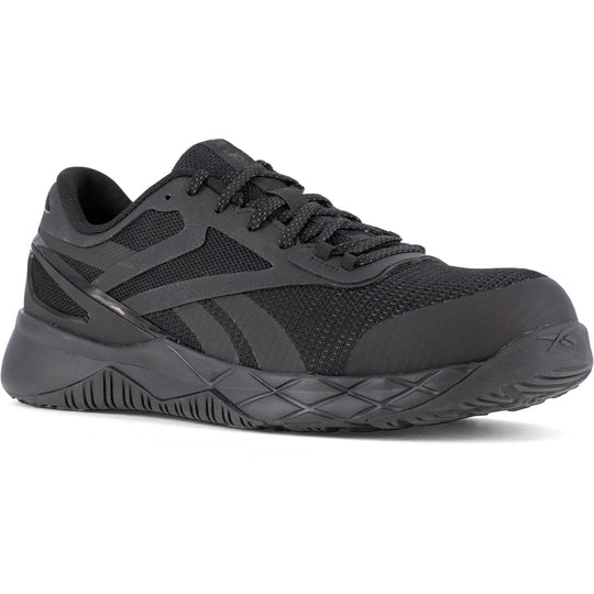 Reebok Men's Nanoflex TR Composite Toe Athletic Work Shoe- Black- RB3315 3.0 / Medium / Black - Overlook Boots