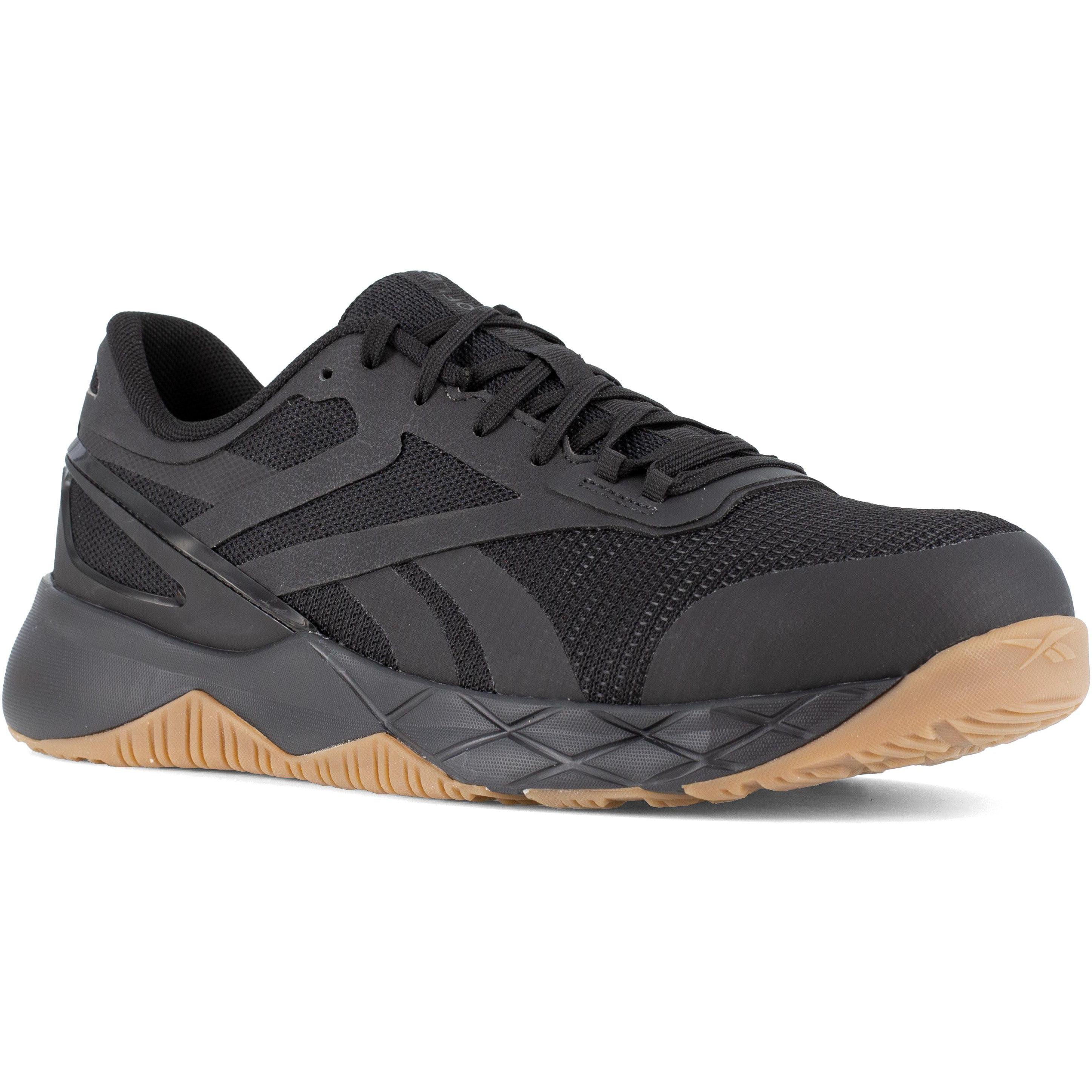 Reebok Men's Nanoflex TR Composite Toe Athletic Work Shoe- Black- RB33