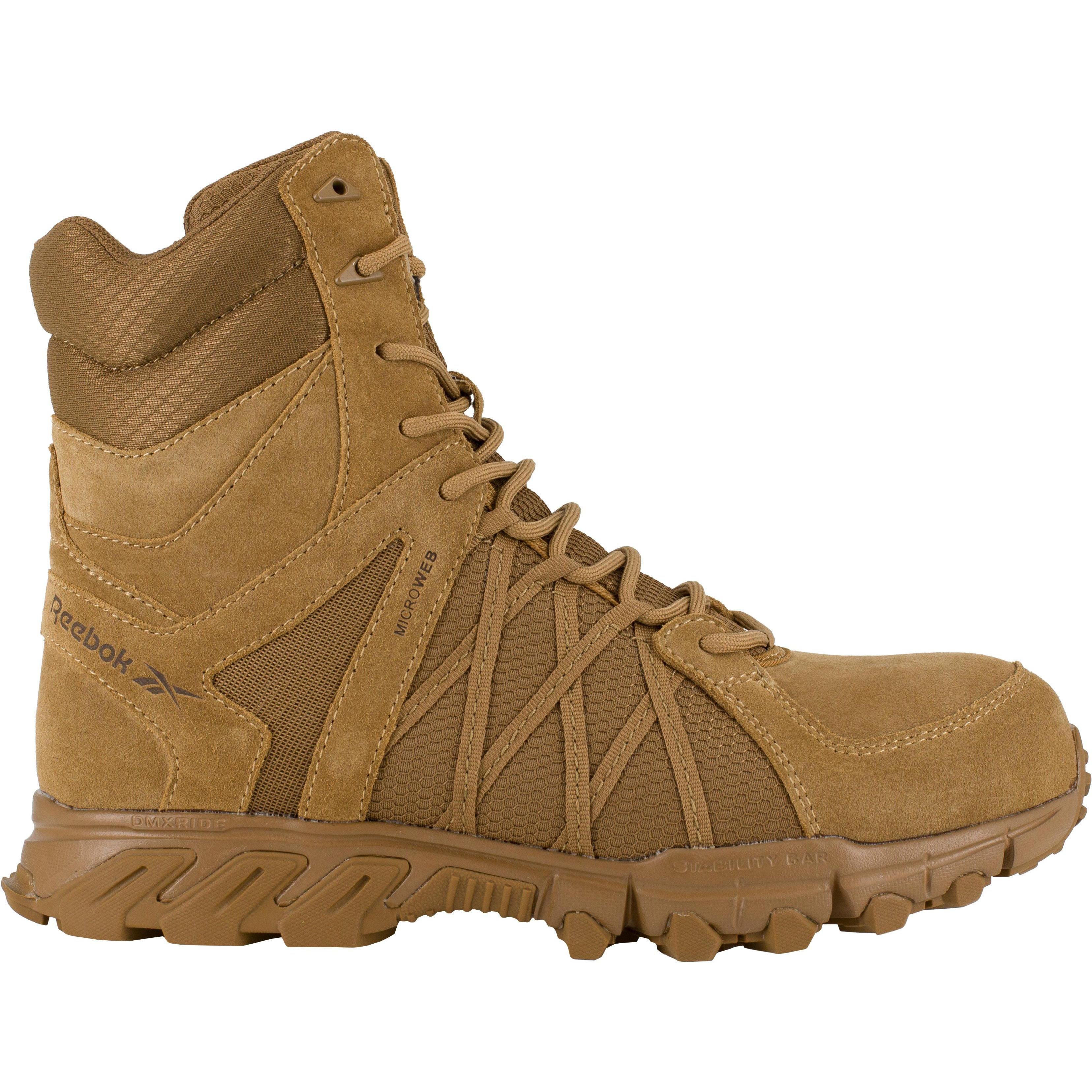 Reebok Men's Trailgrip Tactical 8" Composite Toe Tactical Work Boot- Coyote- RB3460 - Overlook Boots