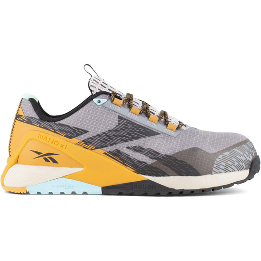 Reebok Men's Nano X1 Adventure Composite Toe Athletic Work Shoe- Silver- RB3482 - Overlook Boots