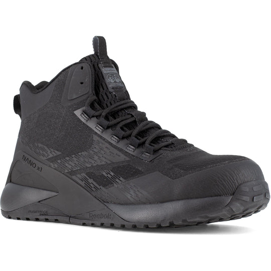 Reebok Men's Nano X1 Adventure Composite Toe Athletic Work Shoe- Black- RB3484 3.0 / Medium / Black - Overlook Boots
