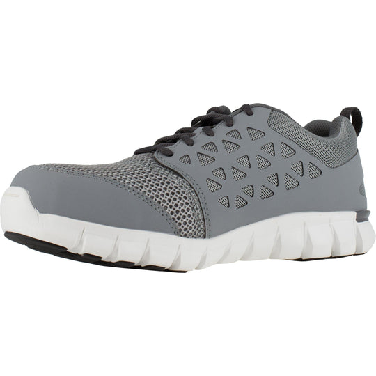 Reebok Men's Sublite Cushion Alloy Toe Athletic Work Shoe- Grey- RB4042 - Overlook Boots