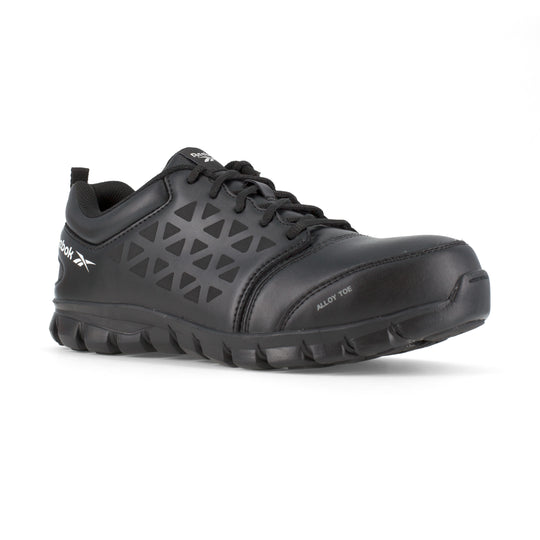 Reebok Women's Sublite Cushion Alloy Toe Athletic Work Shoe - Black - RB047 6.0 / Medium / Black - Overlook Boots