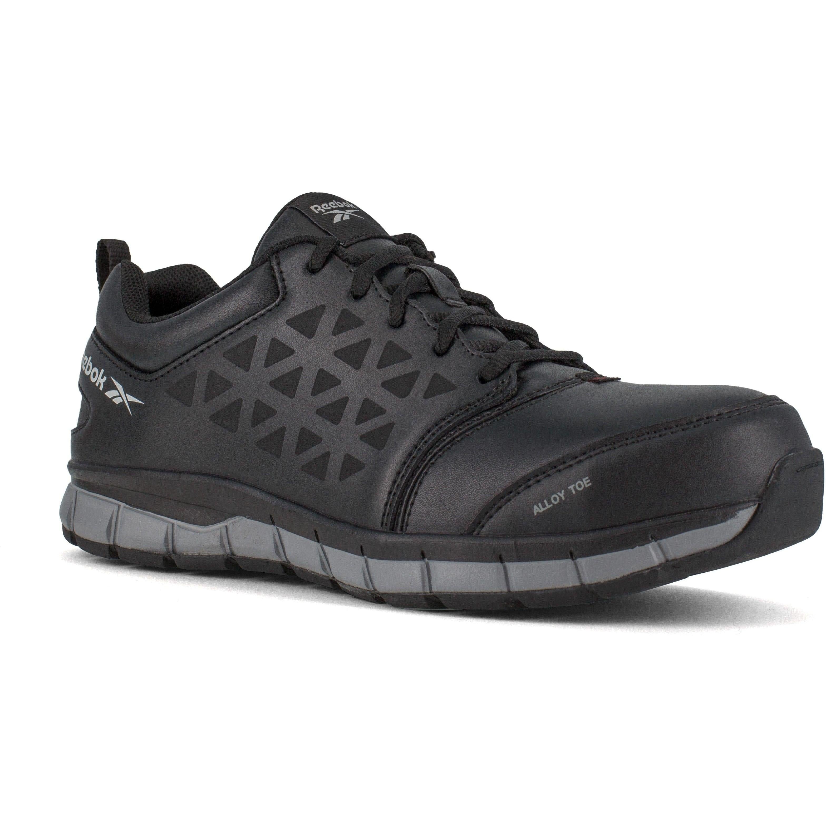 Reebok Men's Sublite Cushion Alloy Toe Athletic Work Shoe - Black - RB4049 4.0 / Medium / Black - Overlook Boots