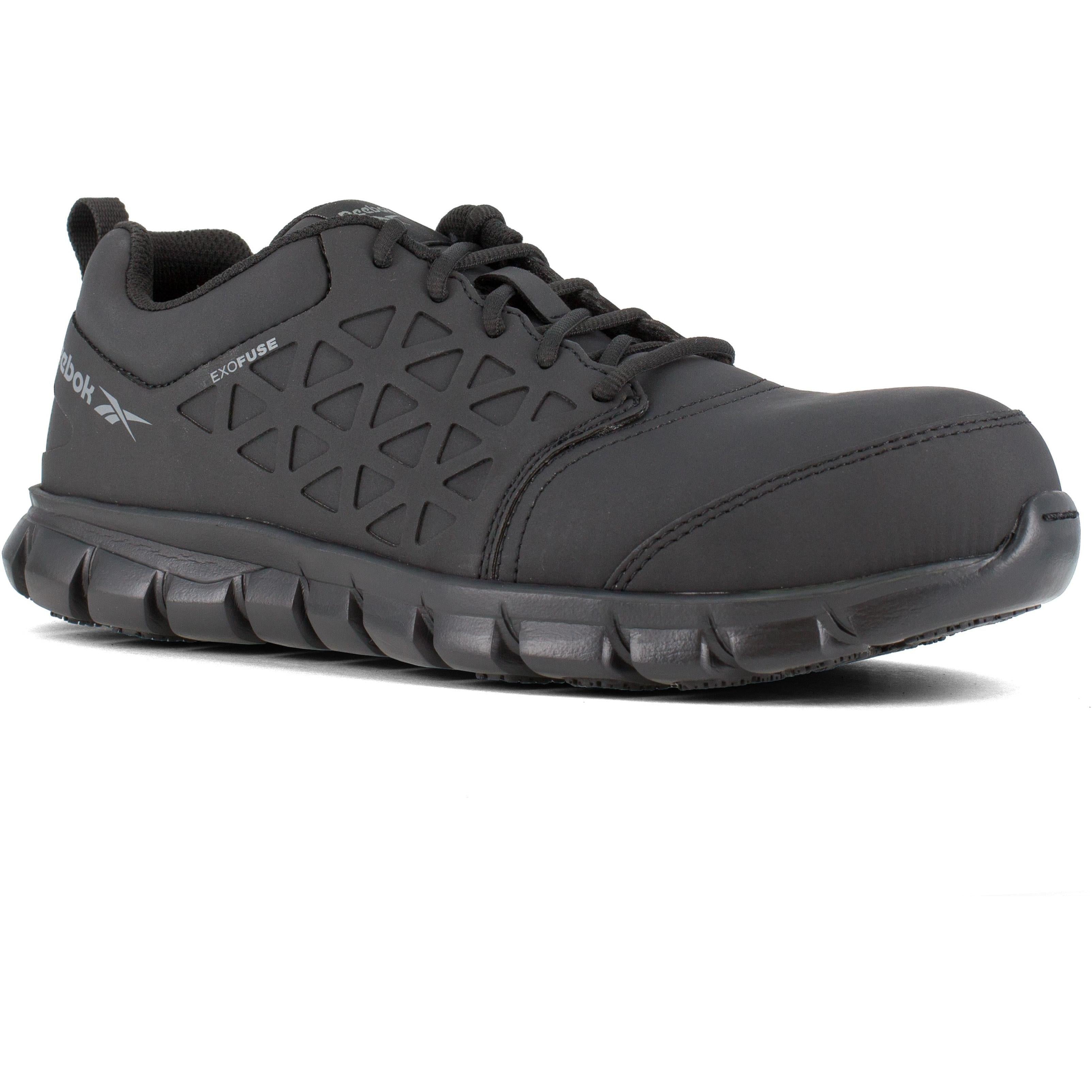 Reebok Men's Sublite Cushion Comp Toe Athletic Work Shoe - Black - RB4051 7.0 / Medium / Black - Overlook Boots