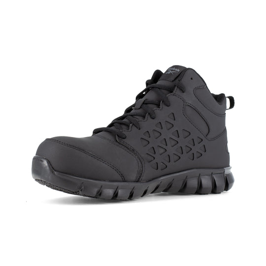 Reebok Women's Sublite Cushion Composite Toe Mid Cut Athletic Work Shoe - Black - RB406 - Overlook Boots