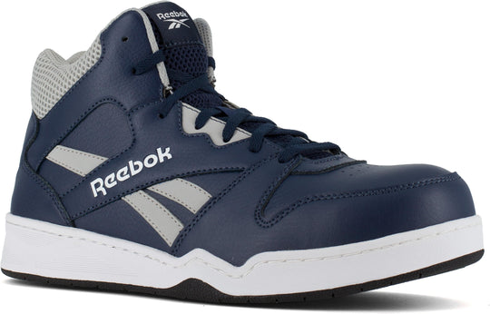 Reebok Men's High Top Comp Toe Sneaker Work Shoe - Navy/Grey - RB4133 7.0 / Medium / Navy/Grey - Overlook Boots