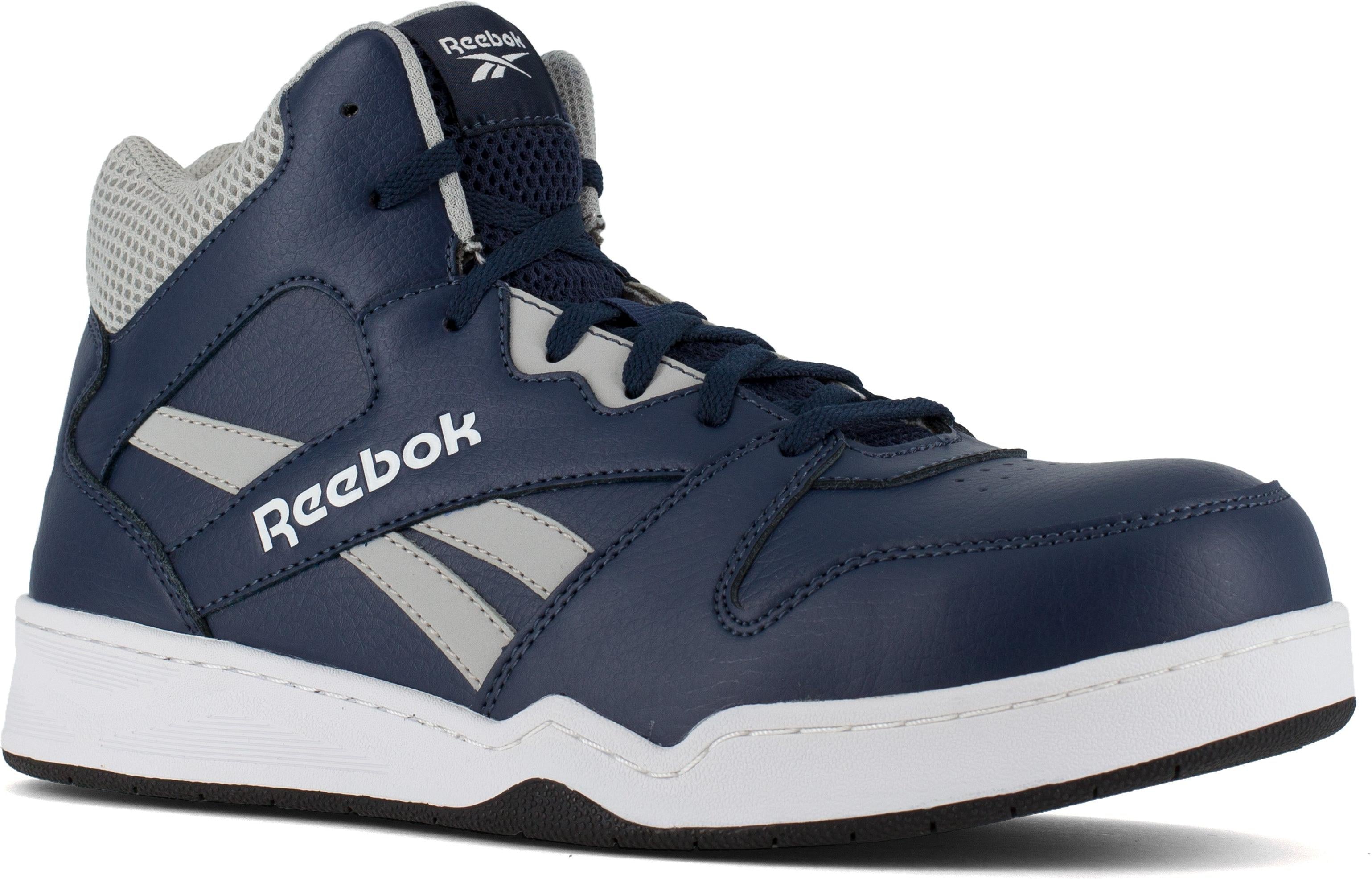 Reebok Men's High Top Comp Toe Sneaker Work Shoe - Navy/Grey - RB4133