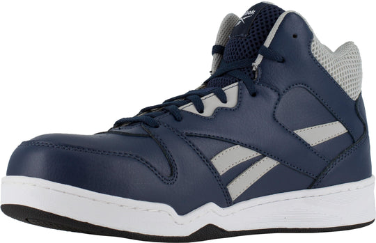 Reebok Men's High Top Comp Toe Sneaker Work Shoe - Navy/Grey - RB4133 - Overlook Boots