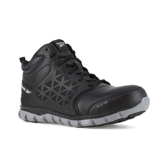 Reebok Women's Sublite Cushion Alloy Toe Athletic Work Shoe - Black - RB142 6.0 / Medium / Black - Overlook Boots