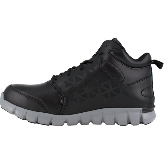 Reebok Men's Sublite Cushion Alloy Toe Metguard Athletic Work Shoe- Black- RB4143 - Overlook Boots