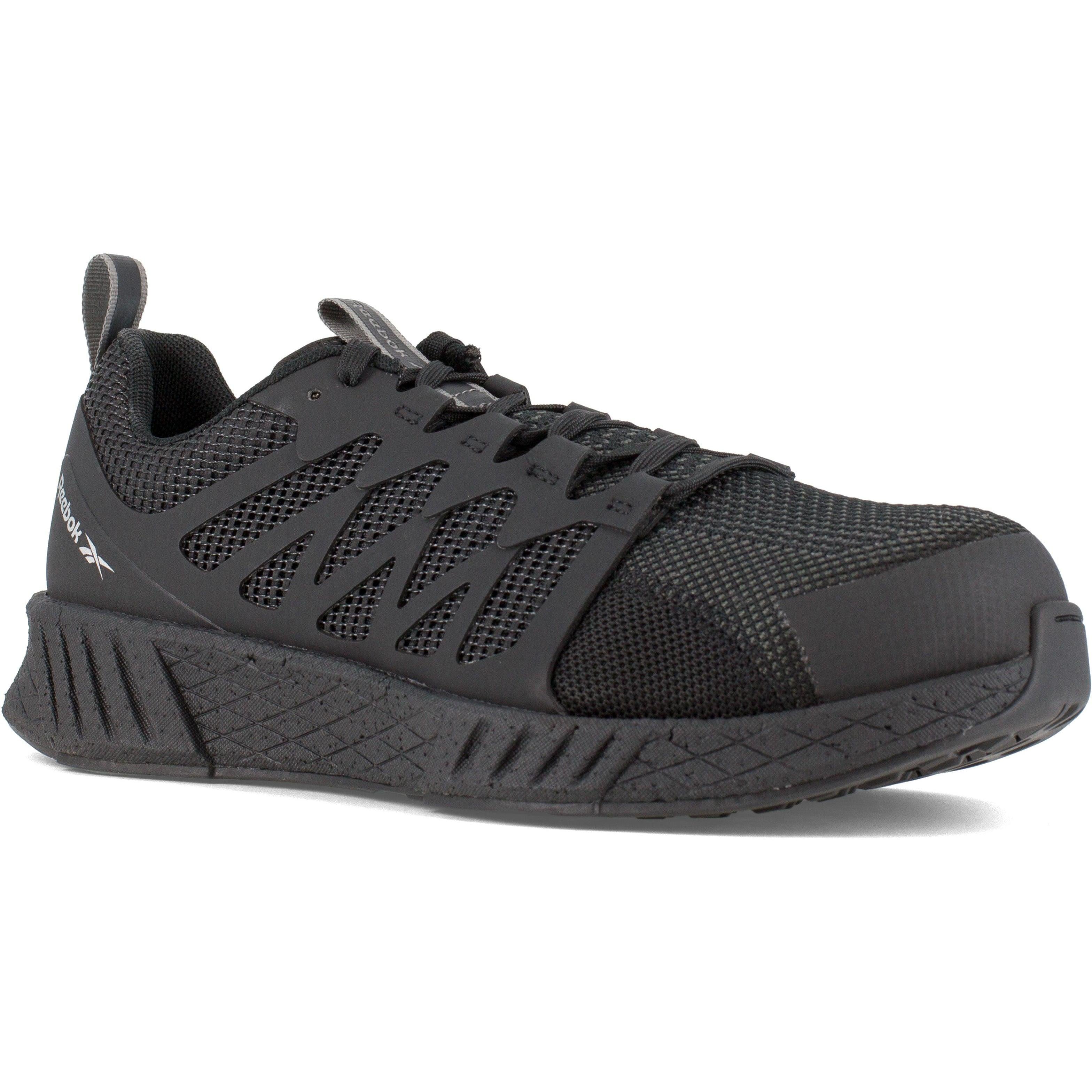 Reebok Men's Fusion Flexweave Comp Toe Athletic Work Shoe - Black - RB4317 4.0 / Medium / Black - Overlook Boots