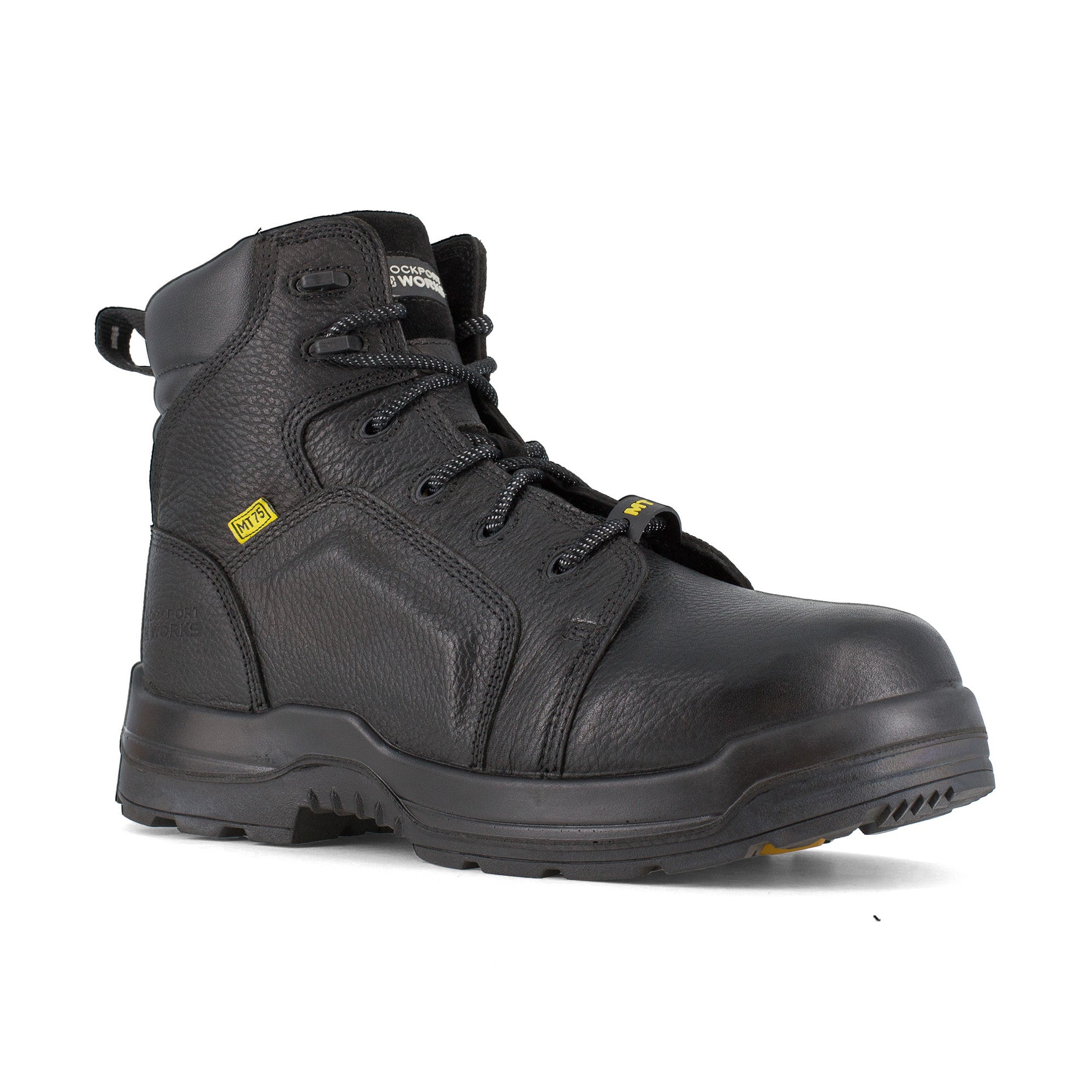 Rockport Men's More Energy 6" Plain Toe Cushguard Work Boot - Black - RK6465 - Overlook Boots