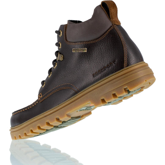 Rockport Men's Mocassin Alloy Toe Waterproof Slip Resist Work Boot - Brown - RK6710 - Overlook Boots